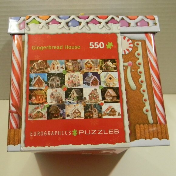 Eurographics Gingerbread House Christmas Jigsaw Puzzle in Tin 550 Piece NIP - Picture 7 of 8